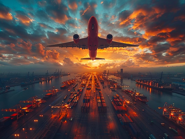 航空快递工作人员正在装载货物