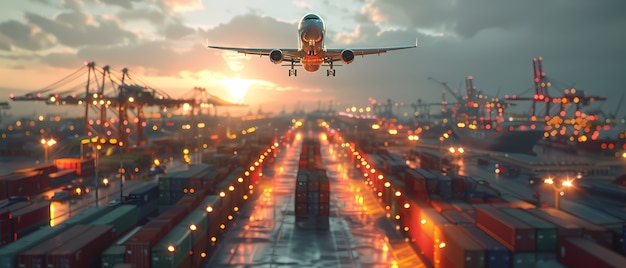 现代化的航空货运分拣中心