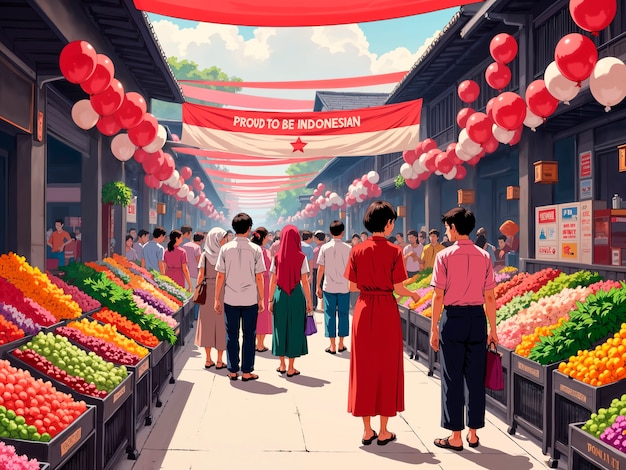 文旅融合市集热闹场景